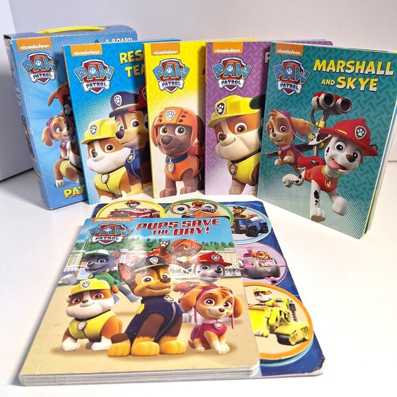 Nickelodeon Other - 5 Paw Patrol Board Books 4 Pals w box Lot & Pups Save The Day Nickelodeon